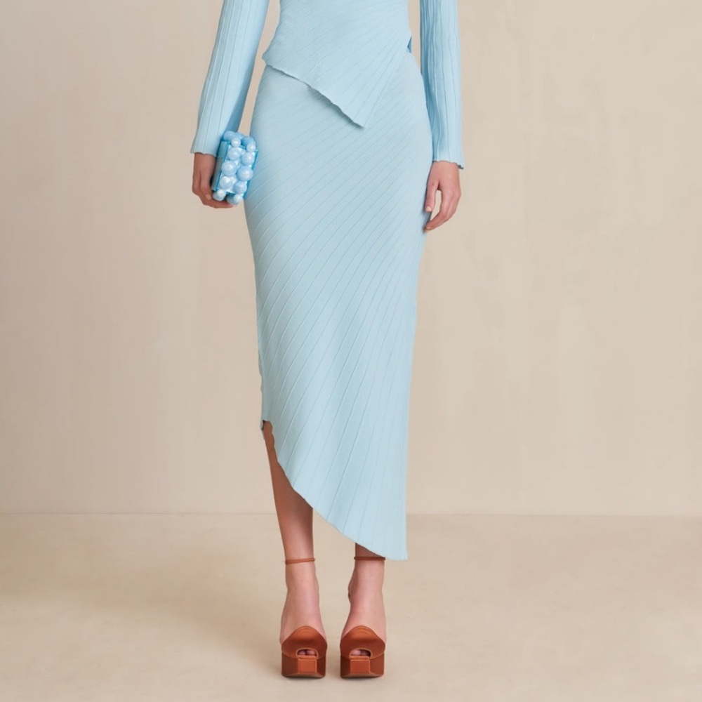 EWEN KNIT SKIRT IN HYDRANGEA - Cult Gaia (XS)